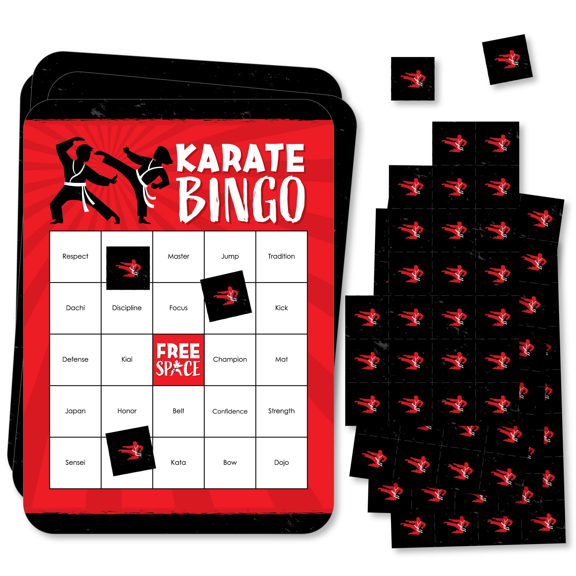 Big Dot of Happiness Karate Master - Bingo Cards and Markers - Martial ...
