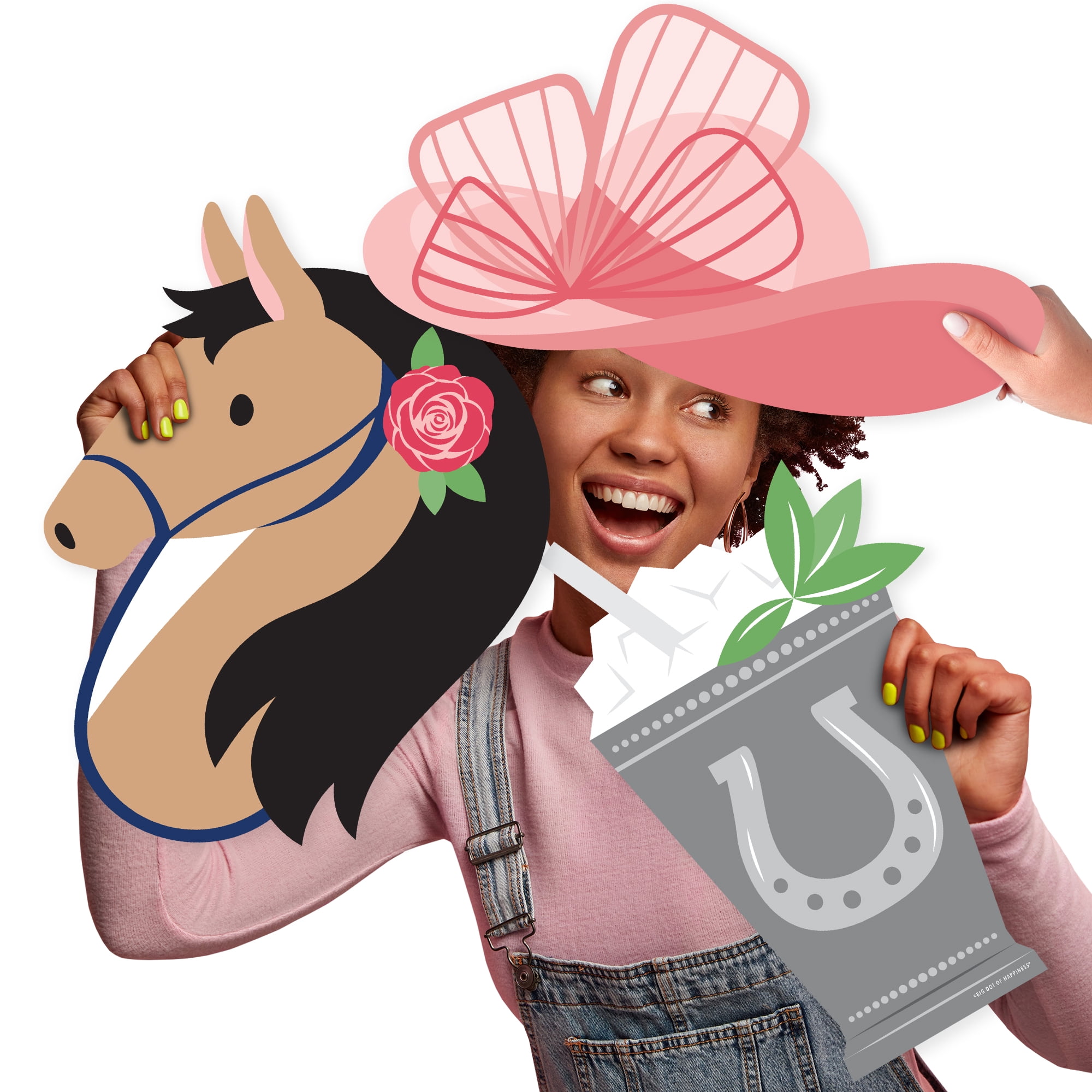 Big Dot of Happiness Kentucky Horse Derby Fascinator Hat, Mint Julep