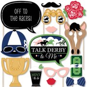 Big Dot of Happiness Kentucky Horse Derby - Horse Race Party Photo Booth Props Kit - 20 Count
