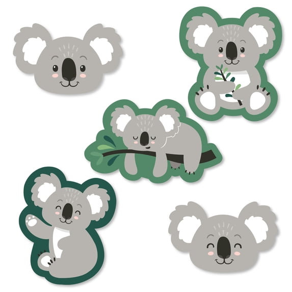 Big Dot of Happiness Koala Cutie - DIY Shaped Bear Birthday Party and Baby Shower Cut-Outs - 24 Count