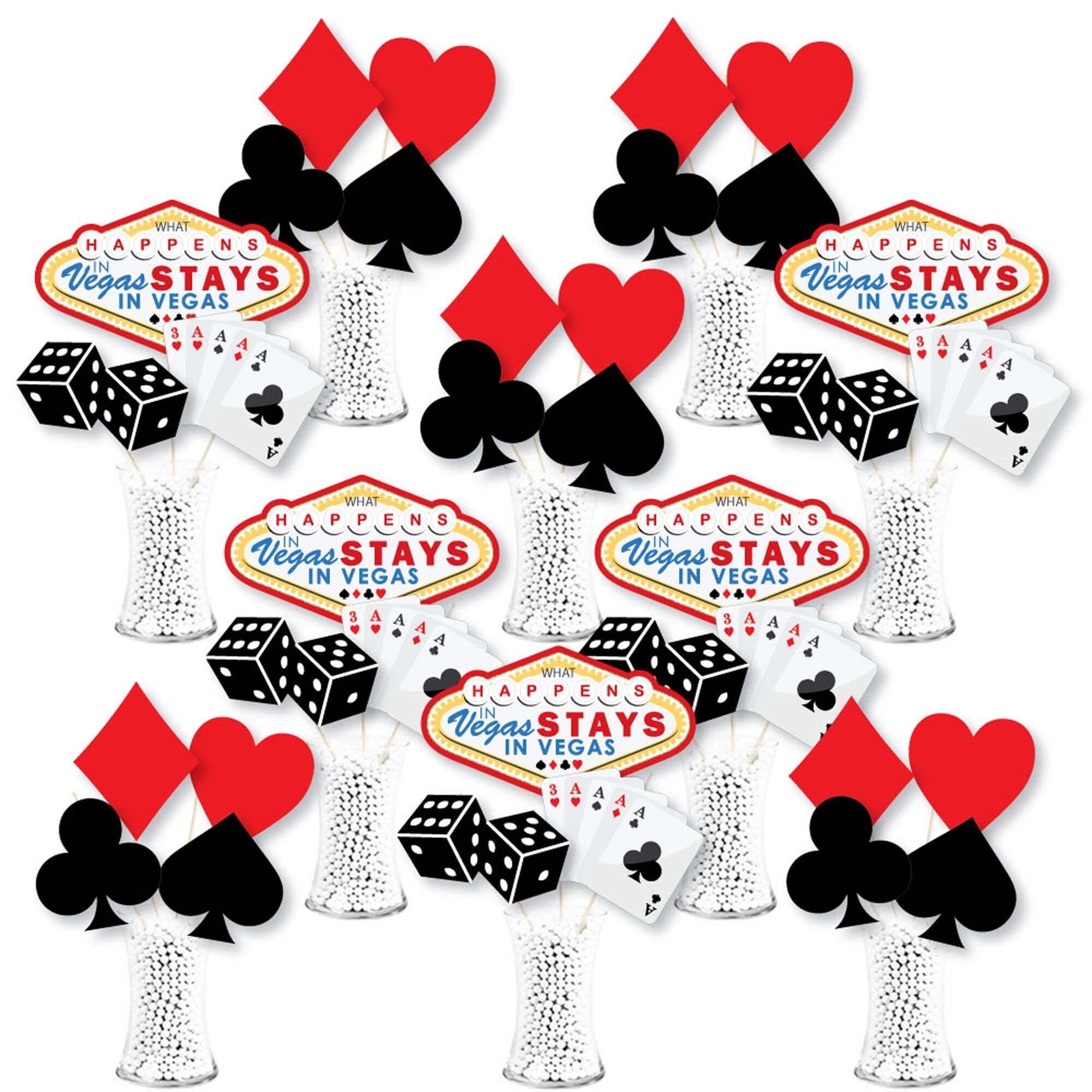 Big Dot of Happiness Las Vegas - Casino Party Table Decor Chargers 12 Ct