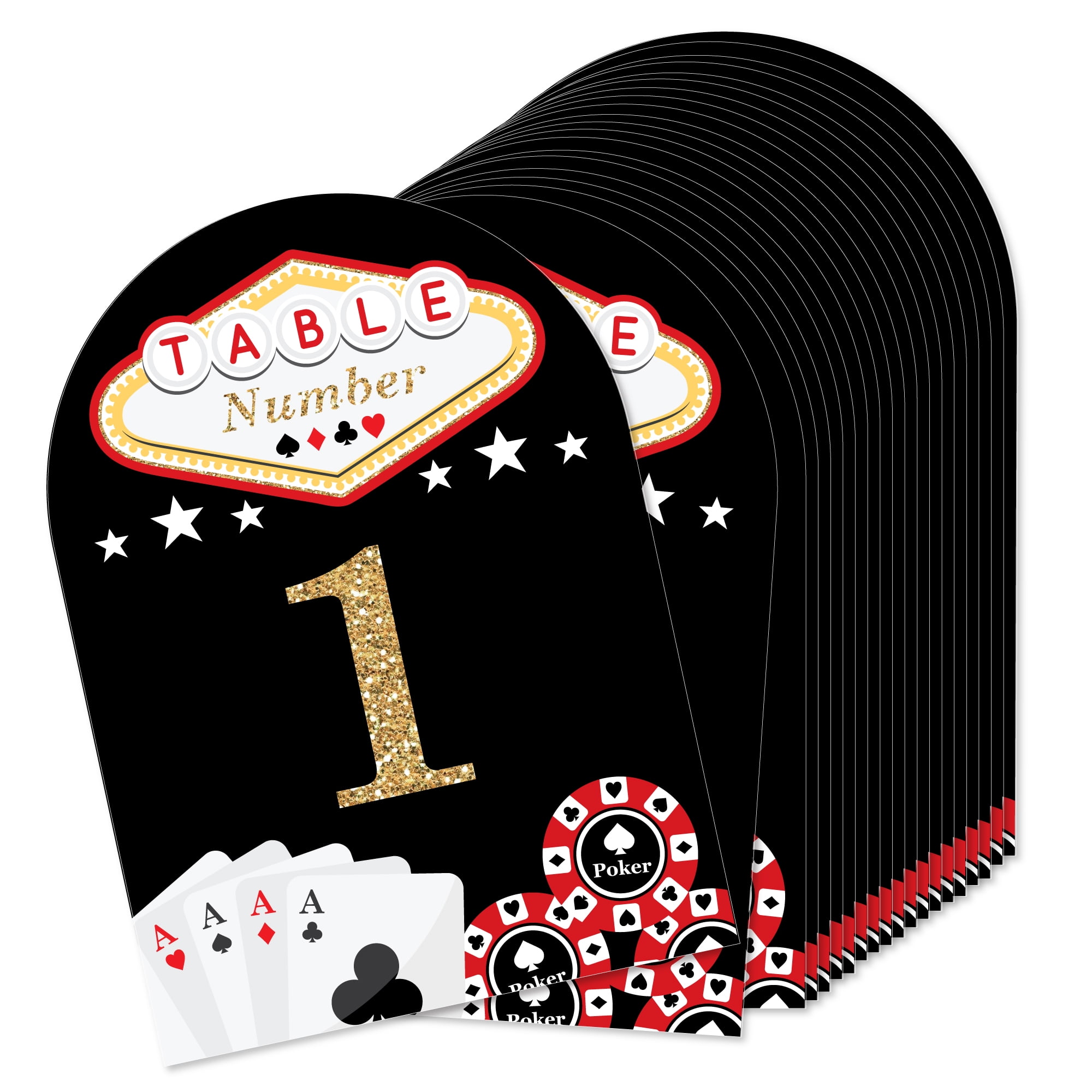 Big Dot of Happiness Las Vegas - Casino Party Double-Sided 5 x 7 inches ...