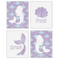 thumbnail image 1 of Big Dot of Happiness Let's Be Mermaids - Unframed Purple & Teal Mermaid Tail Nursery or Kids Room Linen Paper Wall Art Set of 4 Artisms 8 x 10 inches, 1 of 7