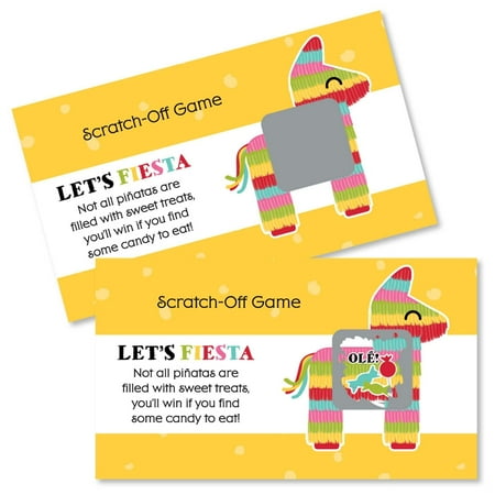 Big Dot of Happiness Let's Fiesta - Fiesta Party Game Scratch Off Cards - 22 Count