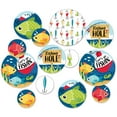thumbnail image 1 of Big Dot of Happiness Let's Go Fishing - Fish Themed Birthday Party or Baby Shower Giant Circle Confetti - Party Decorations - Large Confetti 27 Count, 1 of 7