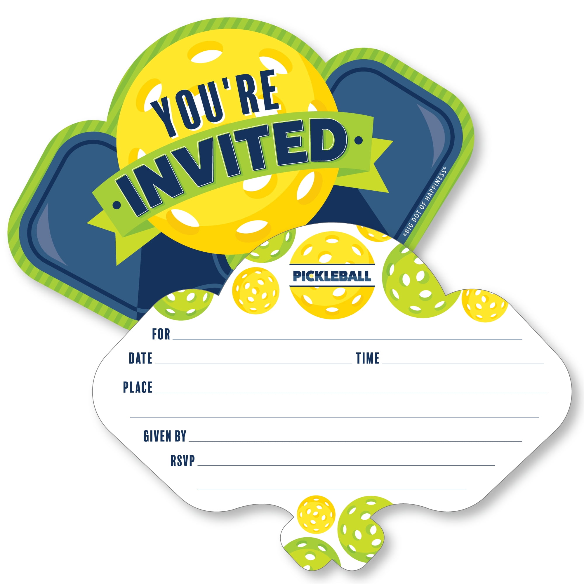 Big Dot Of Happiness Let's Rally Pickleball Geschenkboxen – Set Mit 12 Quadratischen Boxen Für Partys