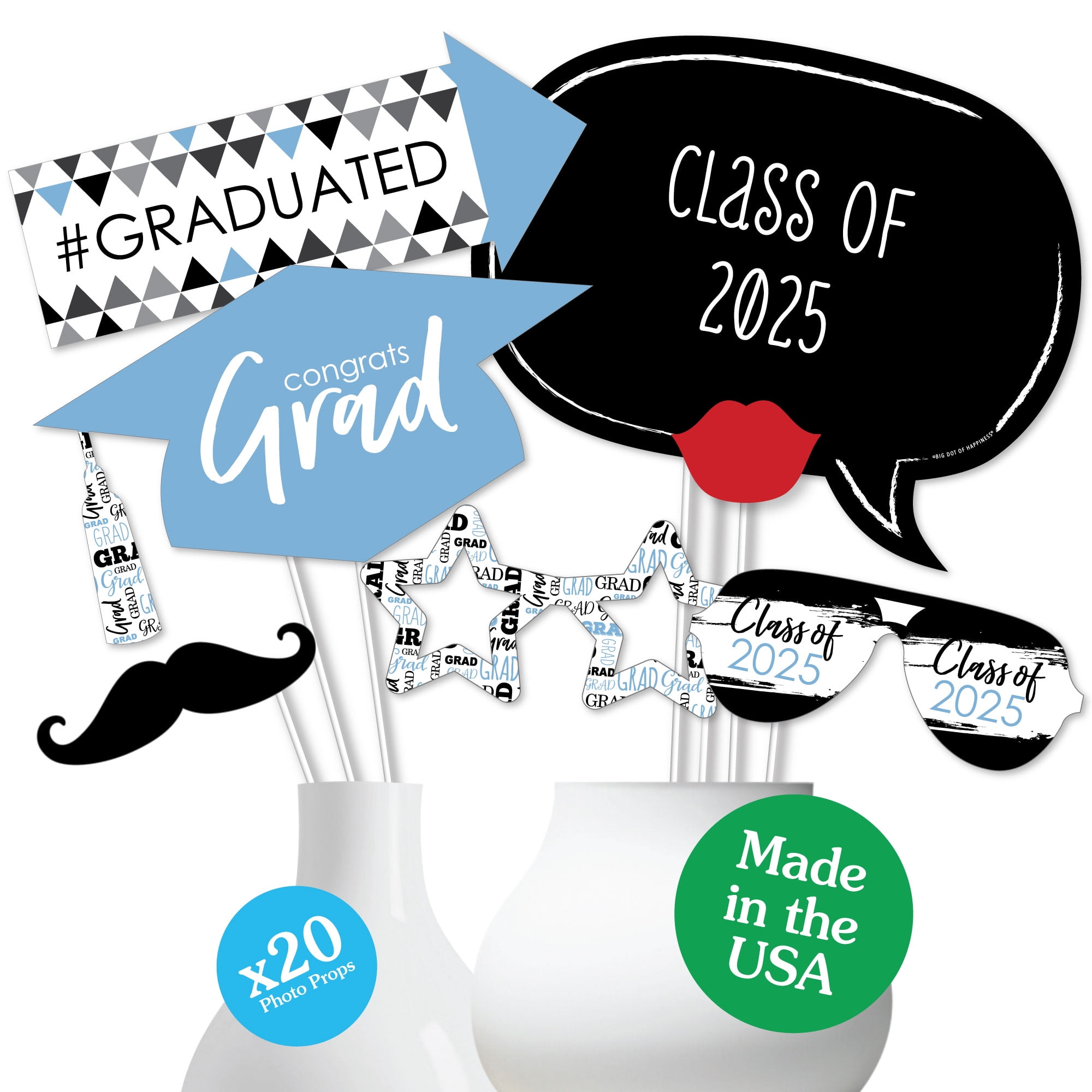 Big Dot of Happiness Blue 2024 Grad Party Photo Booth Props Kit - 20 Count Grad Picture Decorations - Walmart.com big-dot-of-happiness-blue-2024-grad-party-photo-booth-props-kit-20-count-grad-picture-decorations-walmart-com