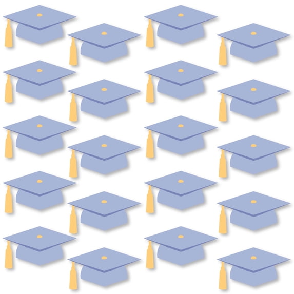 Big Dot of Happiness Light Purple Graduation Cap Decorations, DIY Large ...