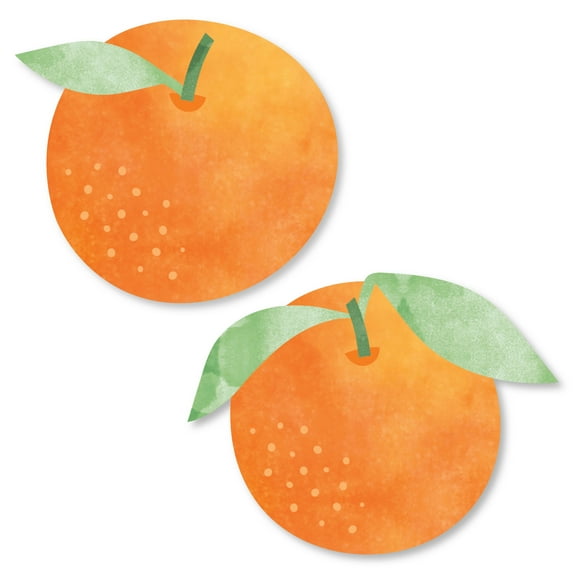 Big Dot of Happiness Little Clementine - DIY Shaped Orange Citrus Baby Shower or Birthday Party Cut-Outs - 24 Count