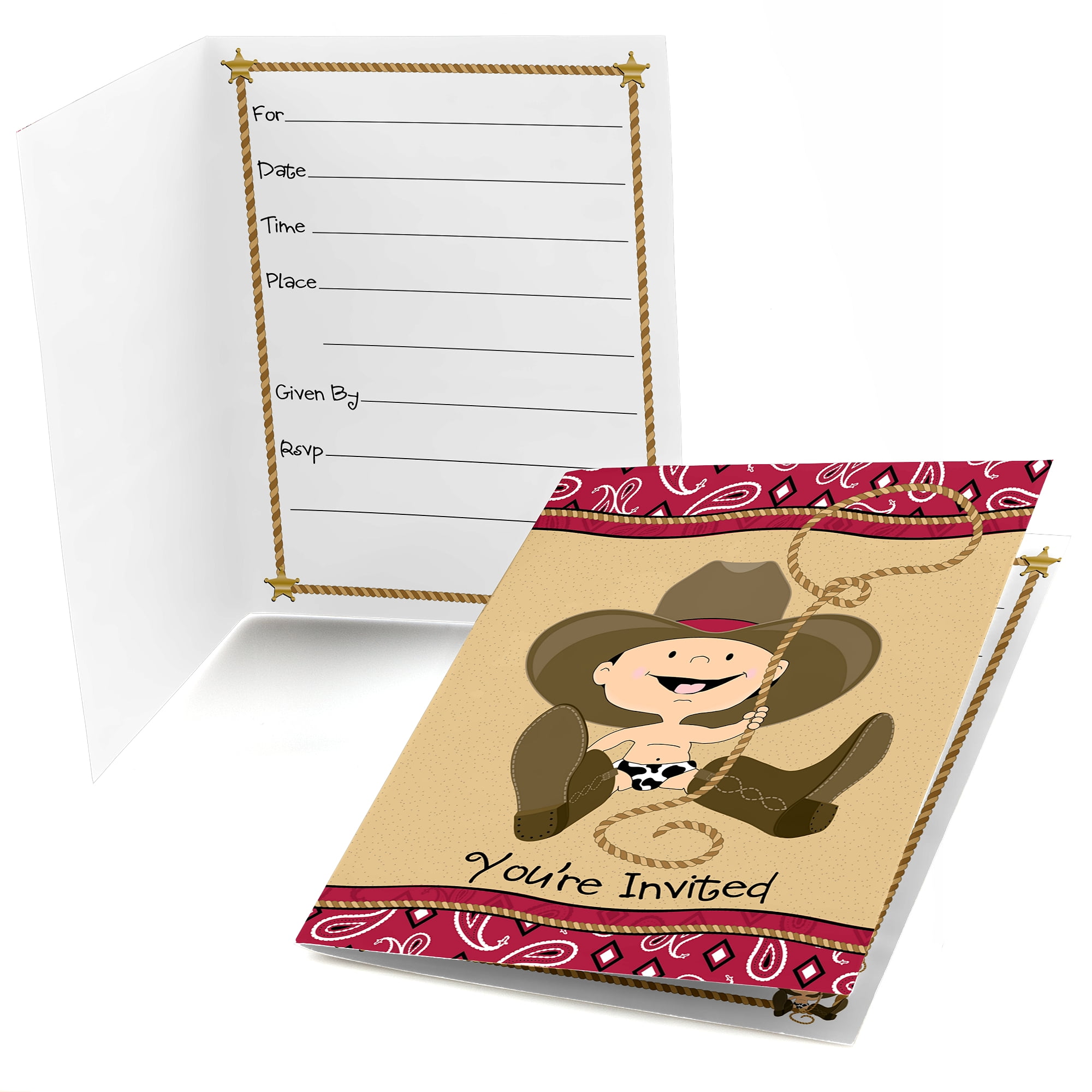 最旬ダウン Cowboy Party Invitation のし・冠婚葬祭用品