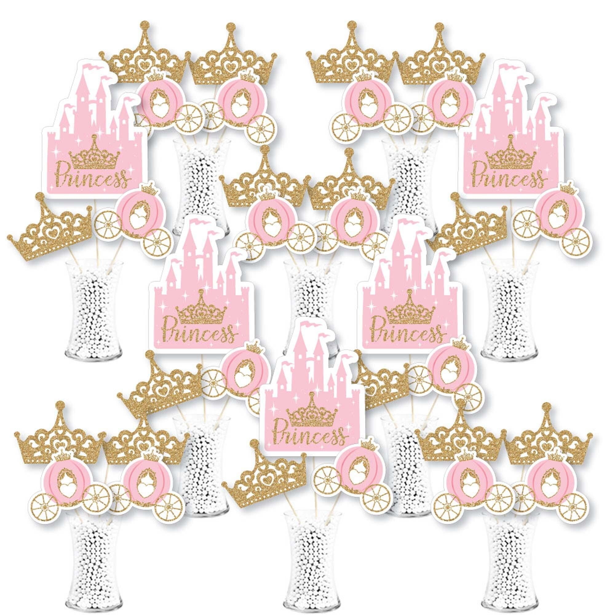Big Dot of Happiness Little Princess Crown Table Decor Party Fold & Flare  Centerpieces 10 Ct, 10 Count - Kroger