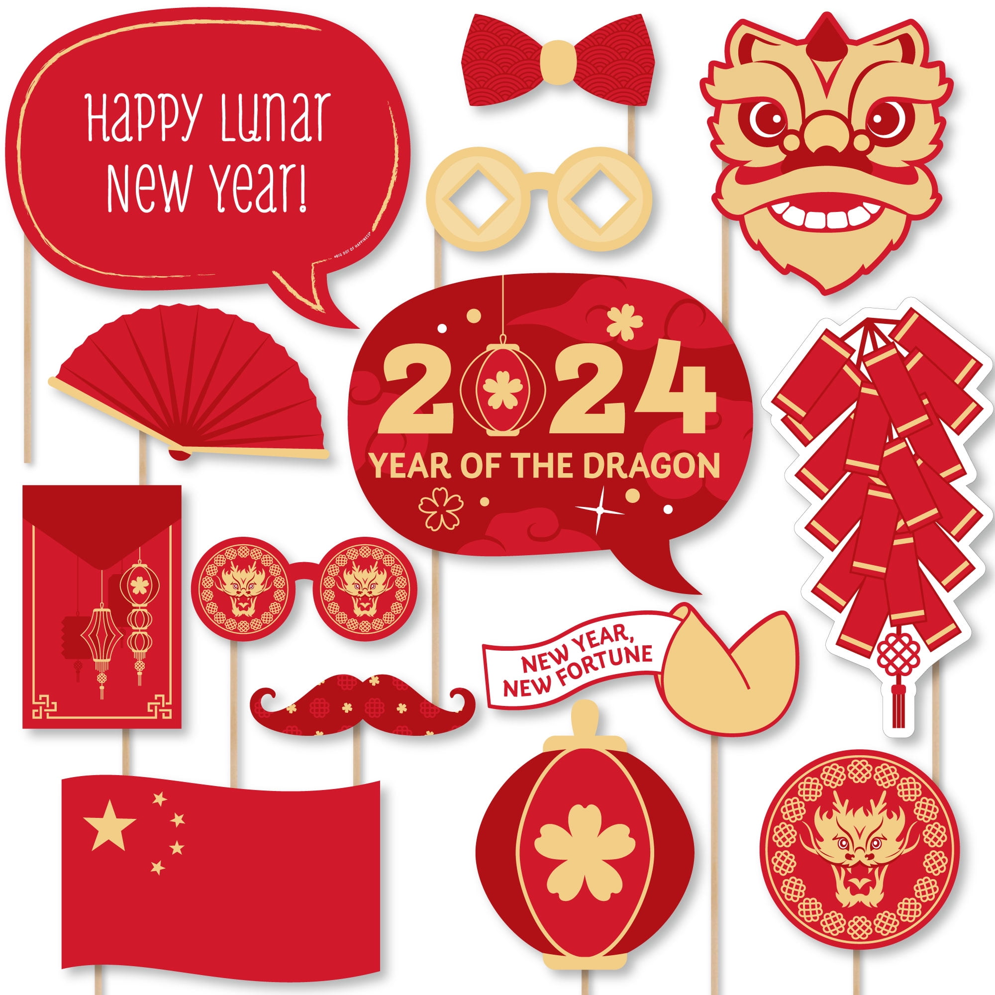 Cute Lunar New Year 2024 Sticker Sheets - Year of the dragon - Chinese new  year