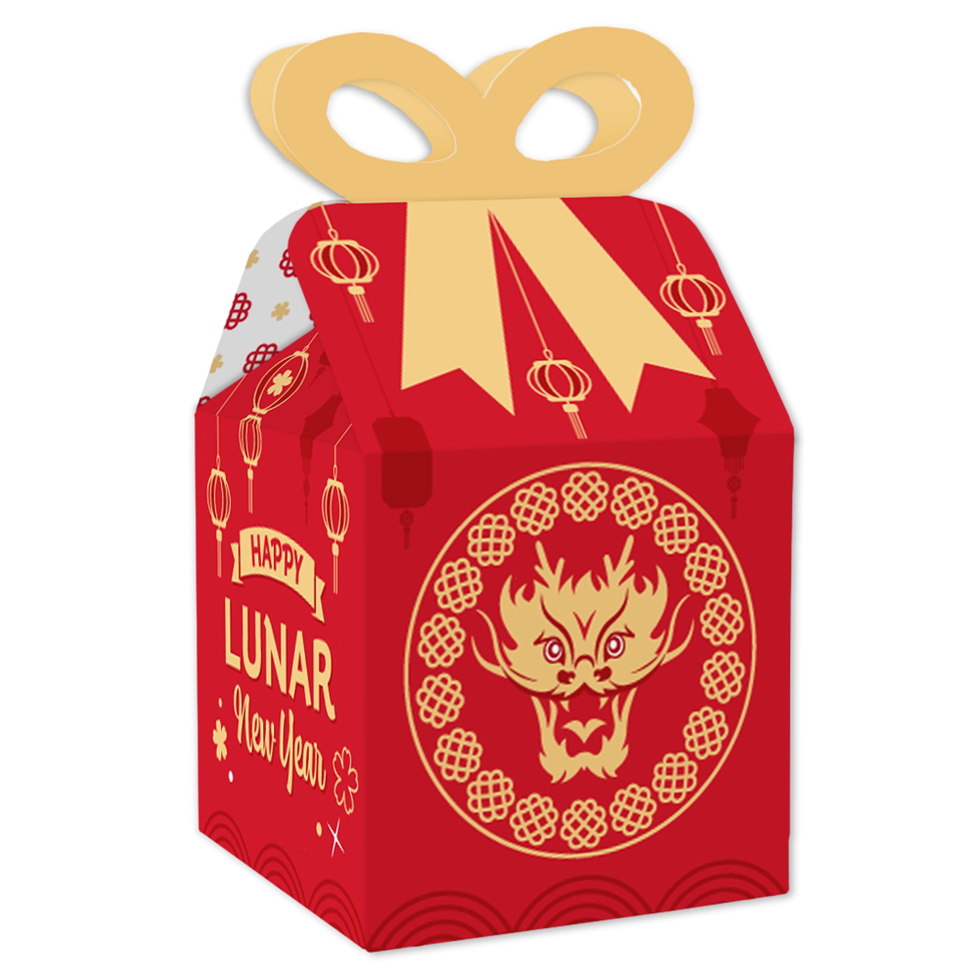 Big Dot of Happiness Lunar New Year Square Favor Gift Boxes 2024