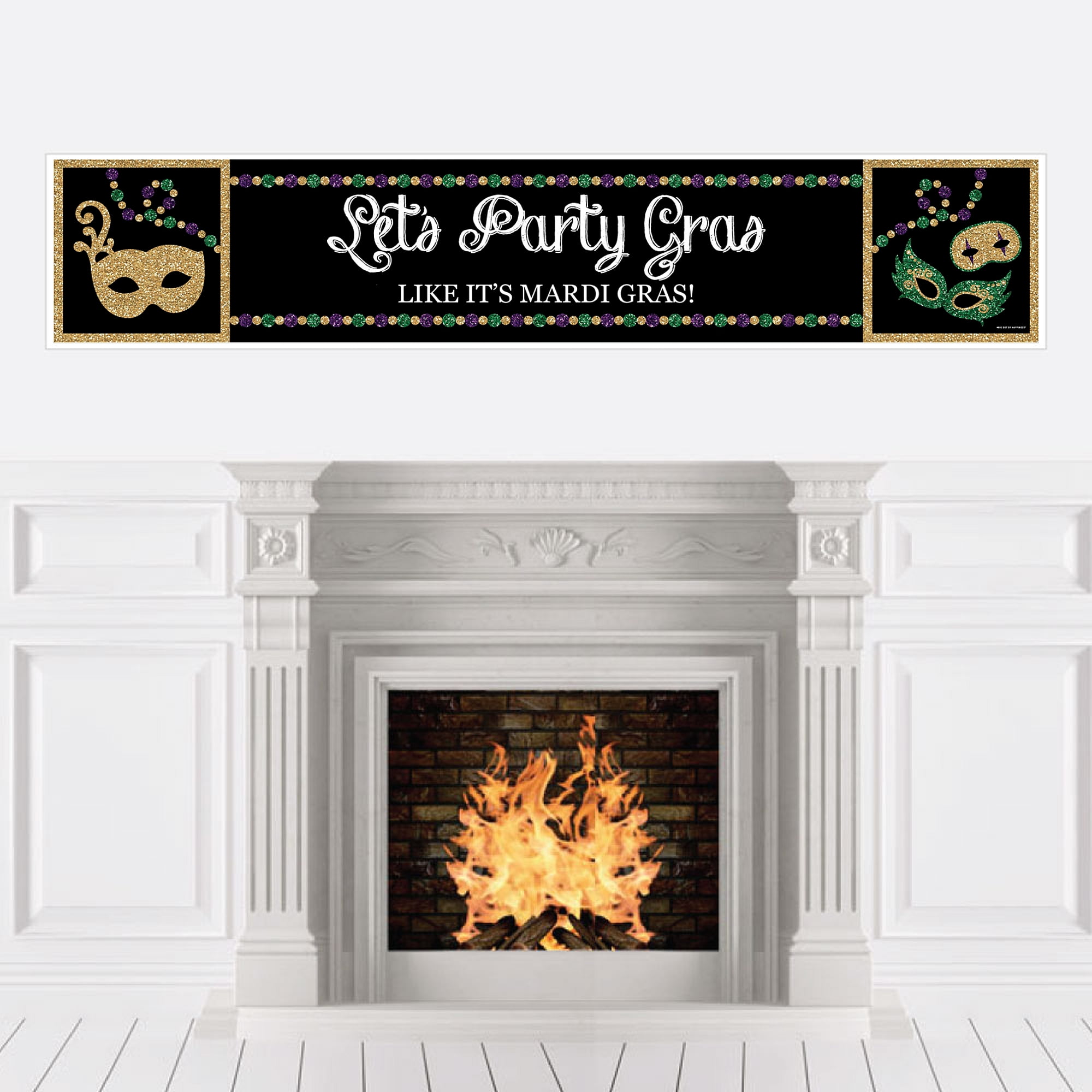 Mardi Gras Decorations Porch Sign, Niyattn Mardi Gras Banner New Orleans  Party Decorations Mardi Gras Hanging Welcome Sign Garland for Home  Masquerade Party Outdoor Indoor Decor, 71 x 12 Inch 