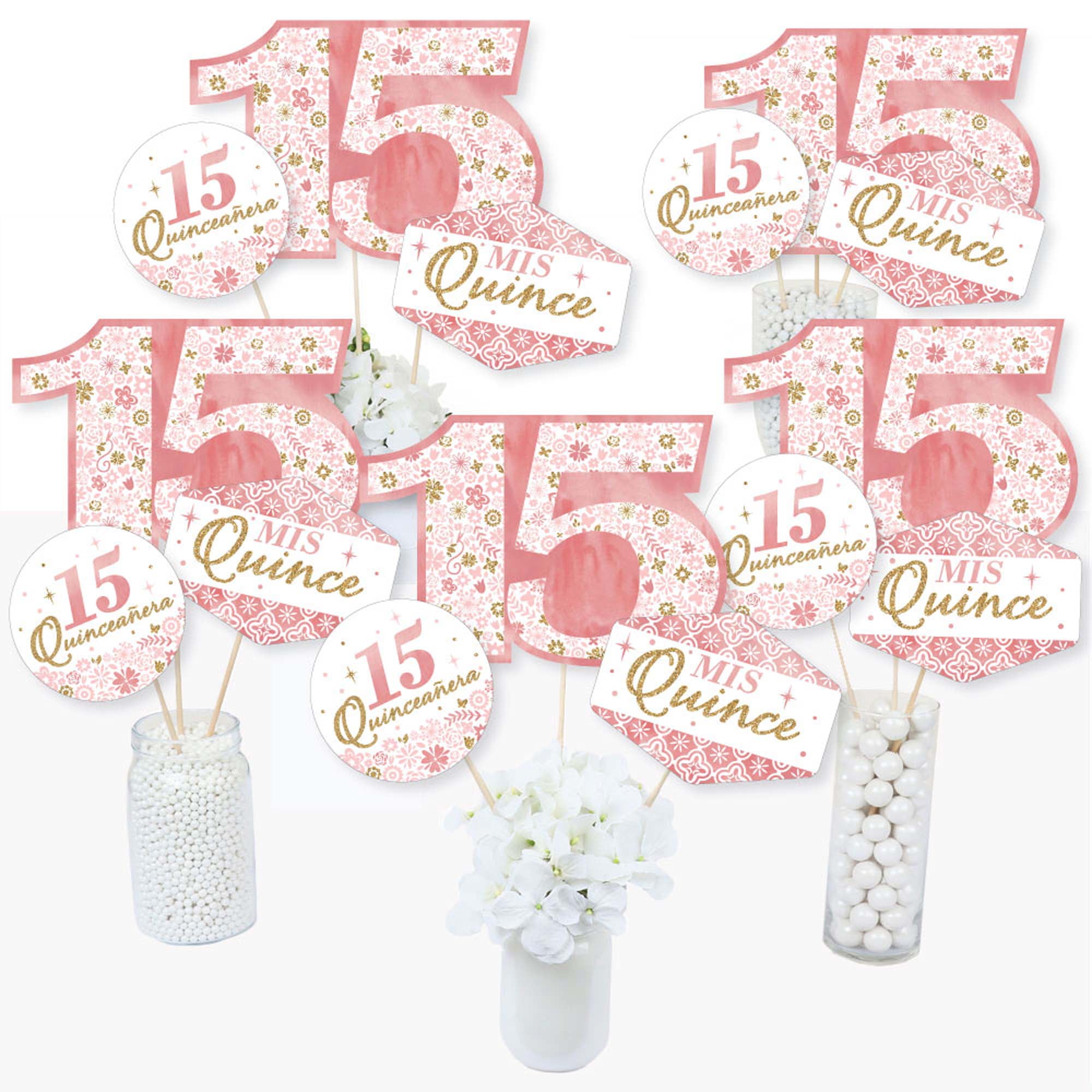 15th Birthday Decorations Girl - Recuerdos para 15 Anos Quinceanera  Decorations | Photo Booth Props Backdrop Foil Fringe Curtain Banner | Happy
