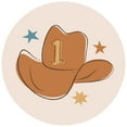 thumbnail image 1 of Big Dot of Happiness My First Rodeo - Little Cowboy 1st Birthday Party Circle Sticker Labels - 24 Count, 1 of 4