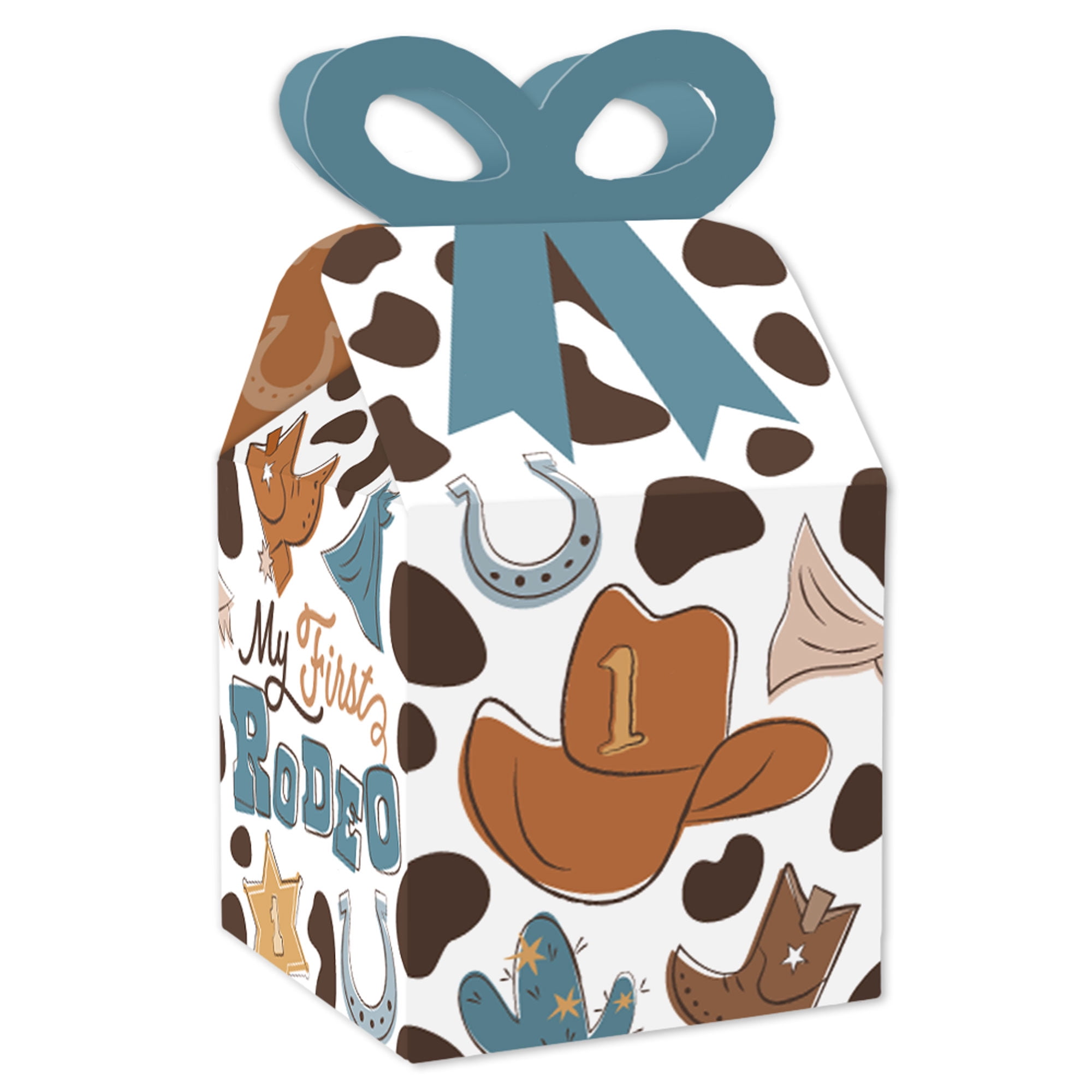 Box Rodeo Big Dot of Happiness My First Rodeo - Square Favor Gift Boxes - Little ...