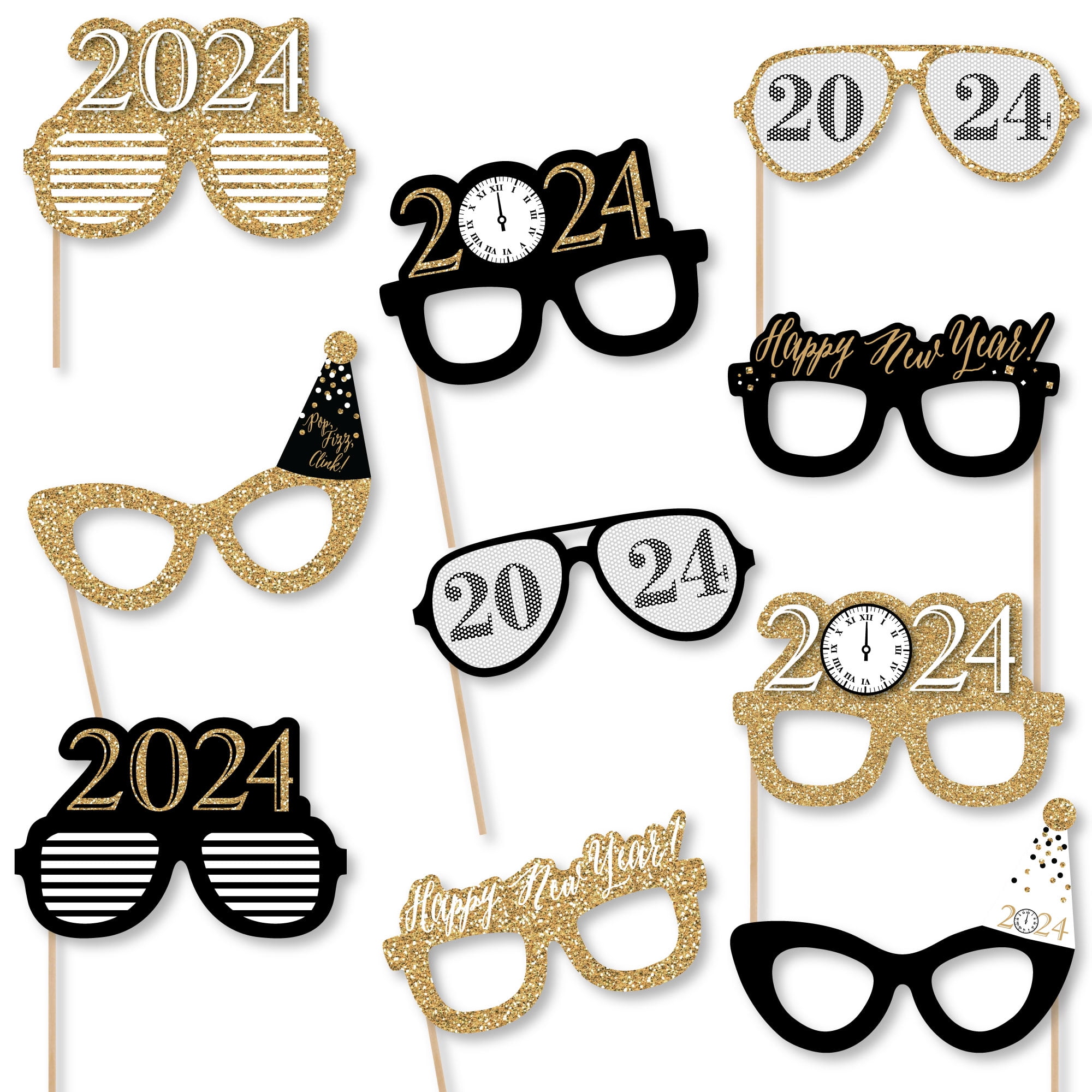 Big Dot Of Happiness 2024 Hello College Graduation Glasses - Paper Card  Stock Party Photo Booth Props Kit - 10 Count : Target