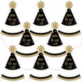 thumbnail image 1 of Big Dot of Happiness New Year's Eve - Gold - Mini Cone 2026 New Years Eve Resolution Party Hats - Small Little Party Hats - Set of 8, 1 of 8