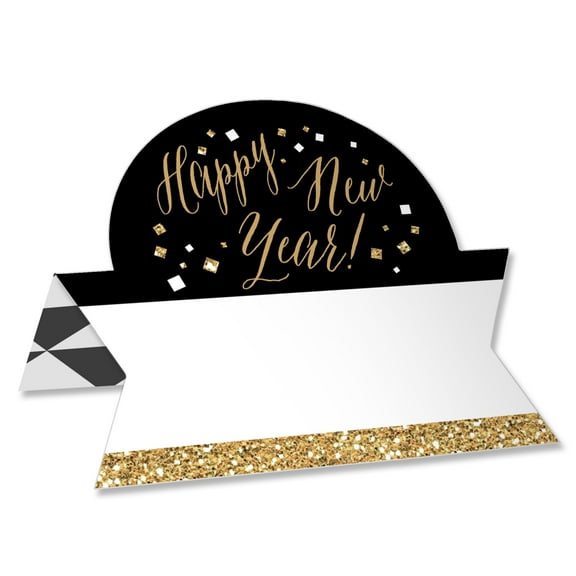 Big Dot of Happiness New Years Eve - Gold - New Years Eve Party Tent Buffet Card - Table Setting Name Place Cards - Set of 24