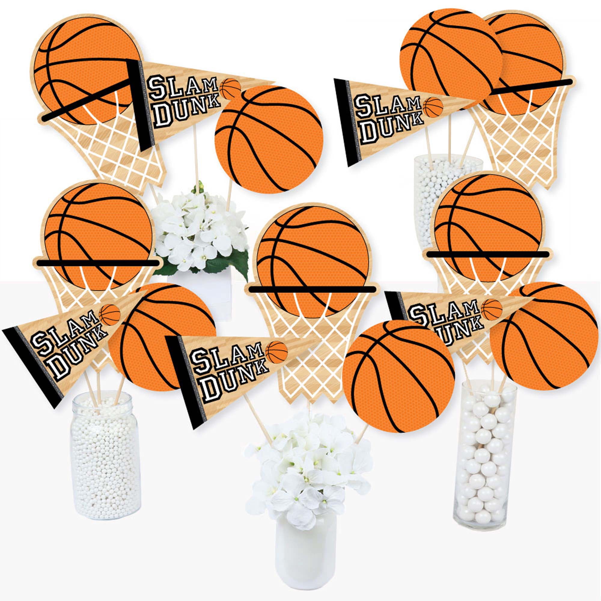 Nothin' But Net Basketball Birthday Bunting Banner - Happy Birthday Party Decor - View #9