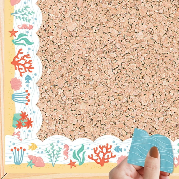 Big Dot of Happiness Ocean Creatures - Scalloped Classroom Decor - Bulletin Board Borders - 51 Feet
