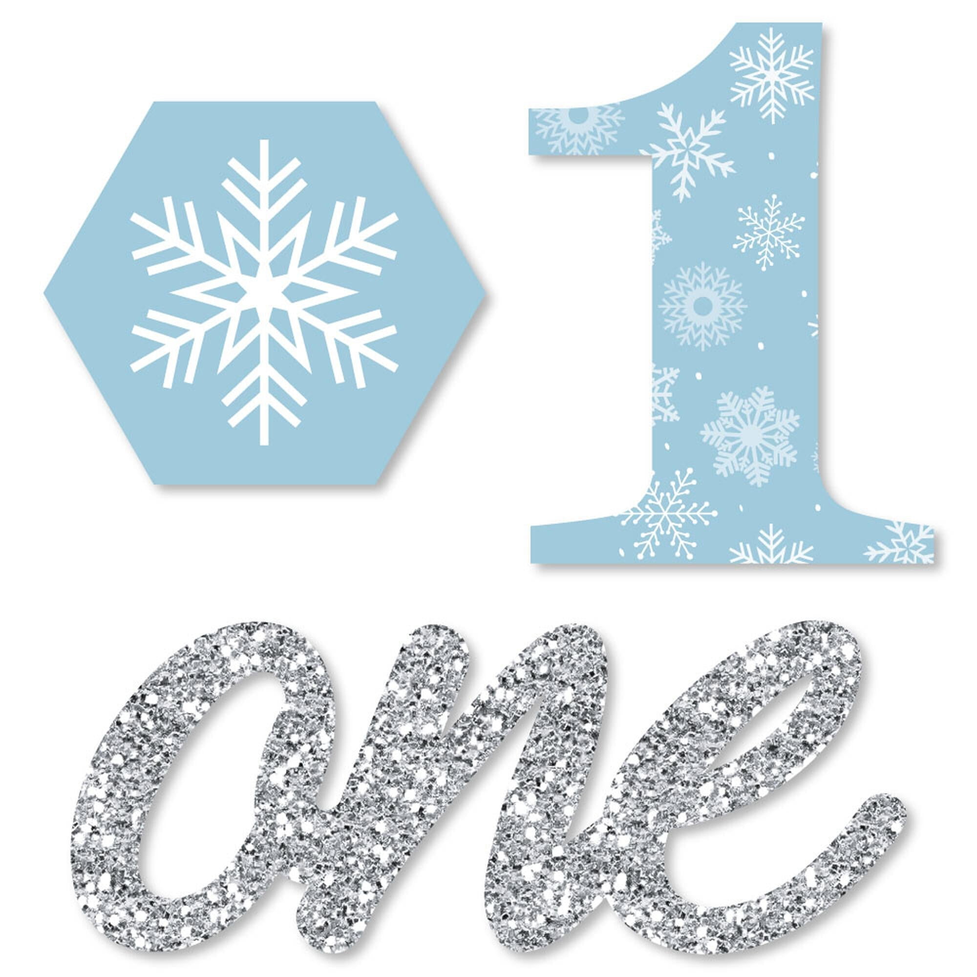 Big Dot of Happiness Blue Snowflakes - DIY Shaped Winter Holiday Party  Cut-Outs - 24 Count