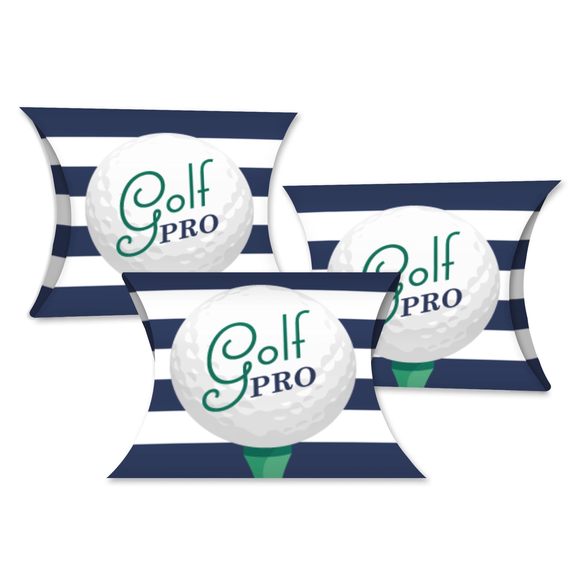 Big Dot of Happiness Par-Tee Time - Golf - Favor Gift Boxes - Birthday or Retirement Party Petite Pillow Boxes - Set of 20