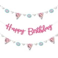 thumbnail image 1 of Big Dot of Happiness Pawty Like a Puppy Girl - Pink Dog Birthday Party Letter Banner Decoration - 36 Banner Cutouts and Happy Birthday Banner Letters, 1 of 7