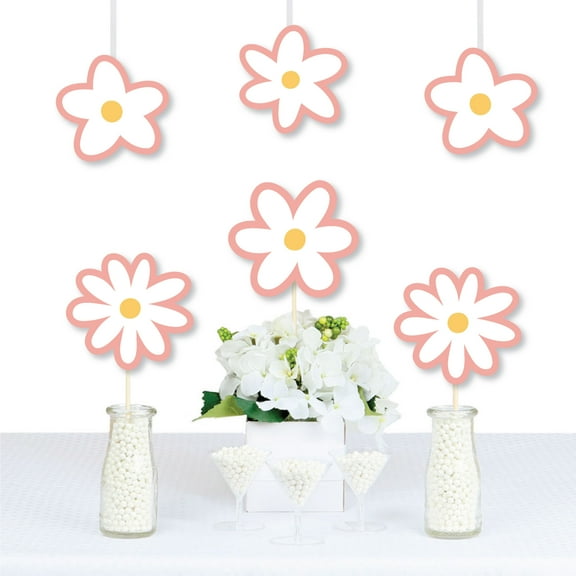 Big Dot of Happiness Pink Daisy Flowers - Decorations DIY Floral Party Essentials - Set of 20
