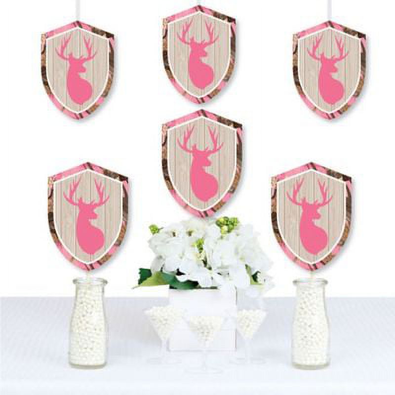 Pink Gone Hunting Centerpiece Sticks – 15 Camo Table Toppers For Baby Shower Or Birthday Party Decor - View #10