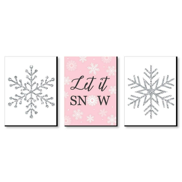 Christmas Winter Wonderland Decorations in Snow Wall Art Holiday