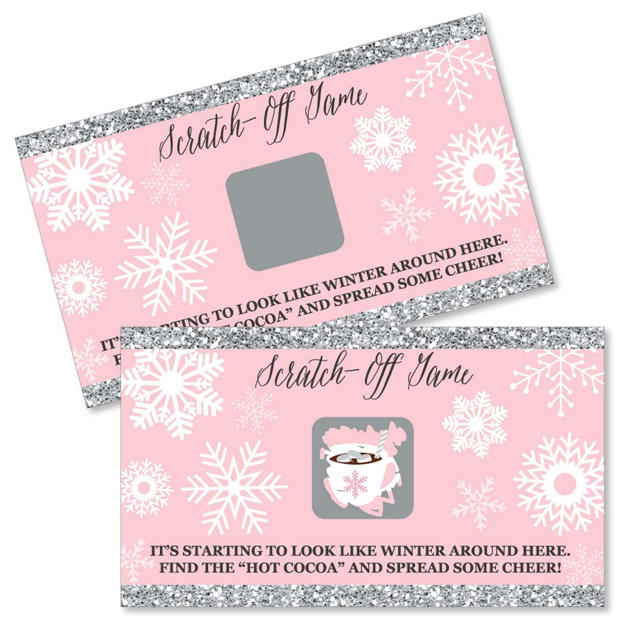 Big Dot of Happiness Pink Winter Wonderland - Holiday Snowflake ...
