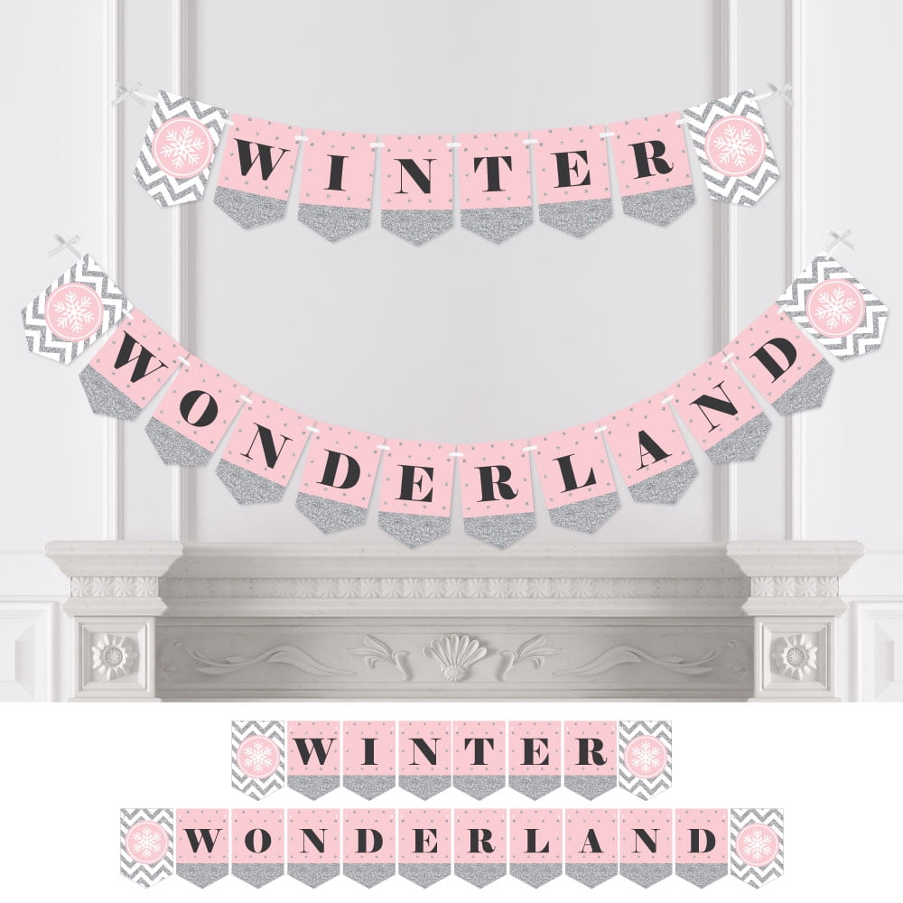 Winter Wonderland Banner, Block Letters Winter Wonderland, Winter Birthday,  First Birthday, Birthday Banner, Frozen Birthday 