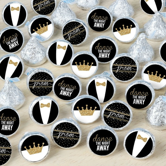 Big Dot of Happiness Prom - Prom Night Party Small Round Candy Stickers - Party Favor Labels - 324 Count