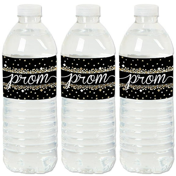 Big Dot of Happiness Prom - Prom Night Party Water Bottle Sticker Labels - Set of 20