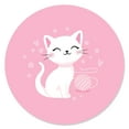 thumbnail image 1 of Big Dot of Happiness Purr-fect Kitty Cat - Kitten Meow Baby Shower or Birthday Party Circle Sticker Labels - 24 Count, 1 of 4