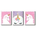 thumbnail image 1 of Big Dot of Happiness Rainbow Unicorn - Baby Girl Nursery Wall Art and Kids Room Decorations - Gift Ideas - 7.5 x 10 inches - Set of 3 Prints, 1 of 8