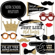 Big Dot of Happiness Reunited - School Class Reunion Party Photo Booth Props Kit - 20 Count