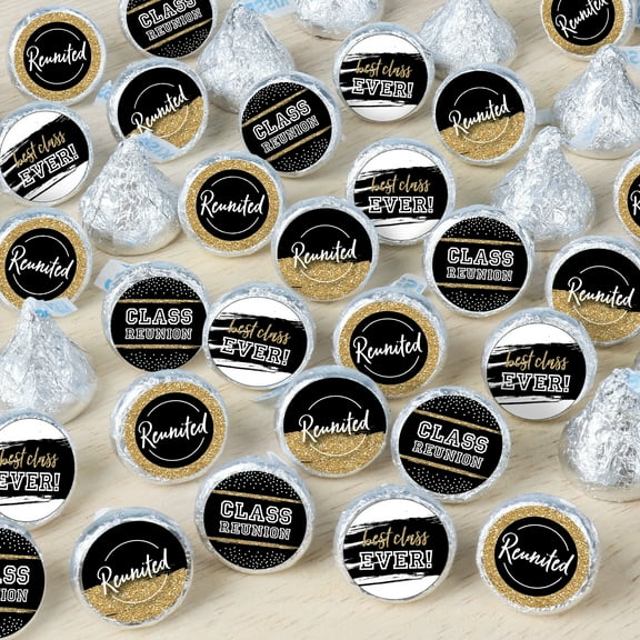 Big Dot of Happiness Reunited - School Class Reunion Party Small Round Candy Stickers - Party Favor Labels - 324 Count
