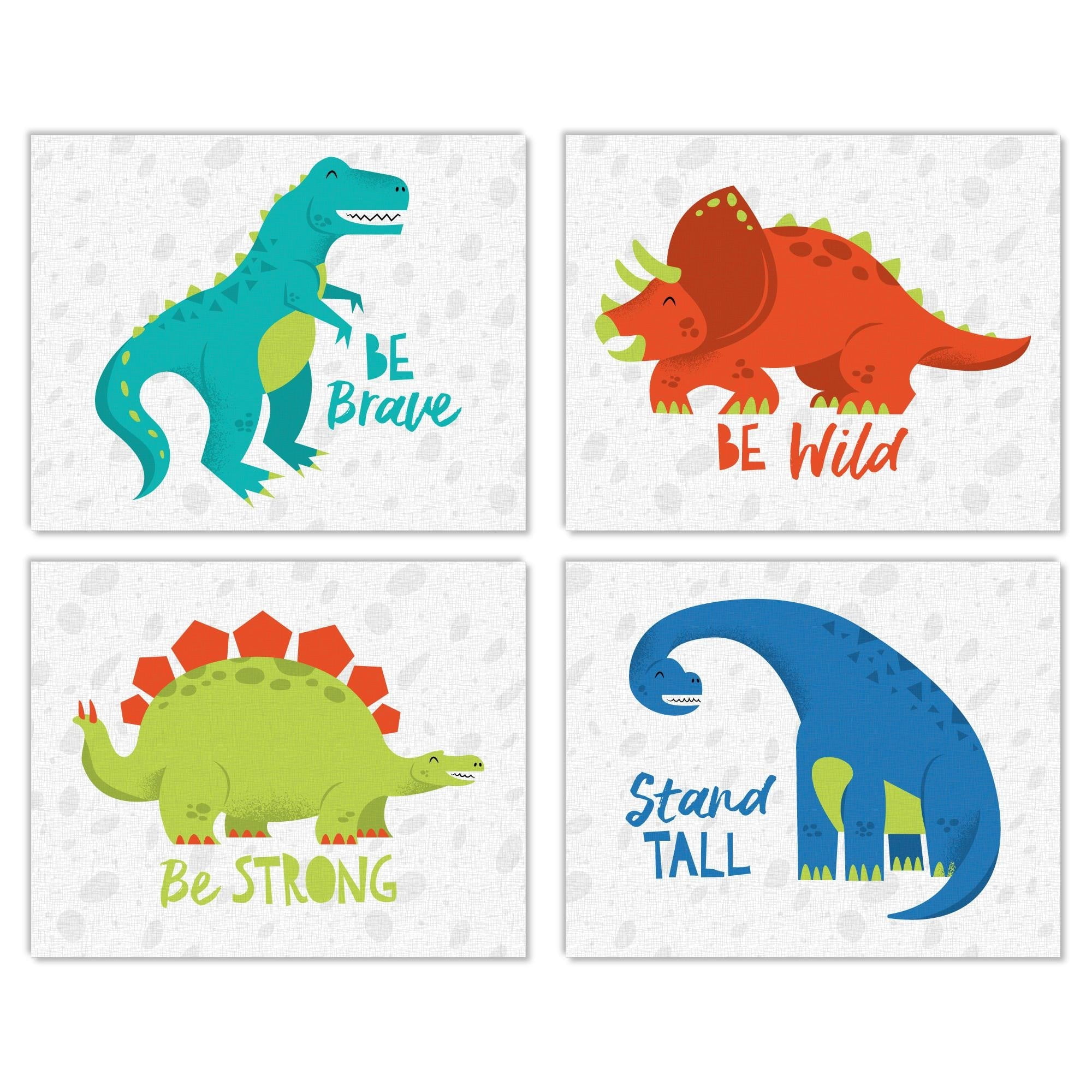 Big Dot of Happiness Roar Dinosaur - Unframed Dino Trex Nursery and Kids Room Linen Paper Wall Art - Set of 4 - Artisms - 8 x 10 inches - Walmart.com big-dot-of-happiness-roar-dinosaur-unframed-dino-trex-nursery-and-kids-room-linen-paper-wall-art-set-of-4-artisms-8-x-10-inches-walmart-com