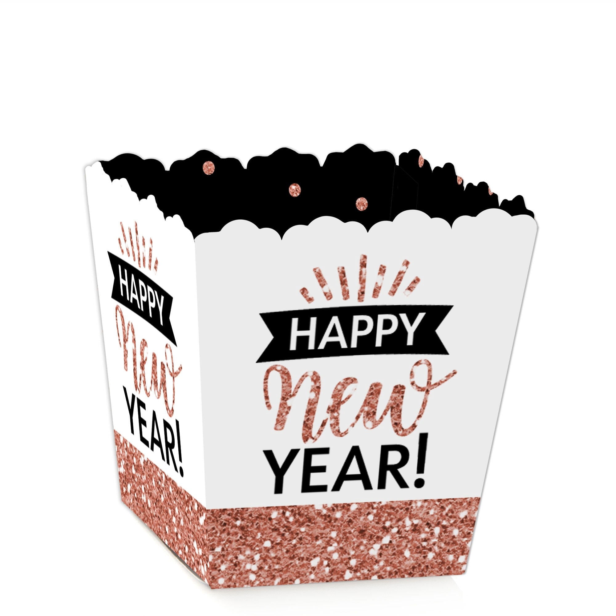 Big Dot of Happiness Rose Gold Happy New Year - Party Mini Favor Boxes ...