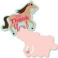 thumbnail image 1 of Big Dot of Happiness Run Wild Horses - Shaped Thank You Cards - Pony Birthday Party Thank You Note Cards with Envelopes - Set of 12, 1 of 7