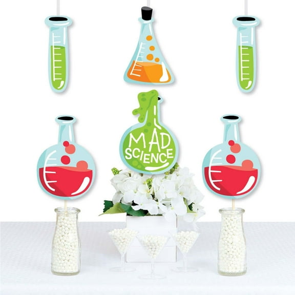 Big Dot of Happiness Scientist Lab - Beaker Test Tube Decorations DIY Baby Shower or Birthday Party Essentials - Set of 20