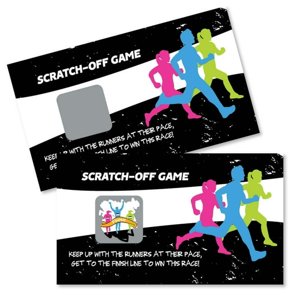 Big Dot of Happiness Set the Pace - Running - Track, Cross Country or Marathon Party Game Scratch Off Cards - 22 Count