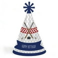 thumbnail image 1 of Big Dot of Happiness Shoots and Scores - Hockey - Cone Happy Birthday Party Hats for Kids and Adults - Set of 8 (Standard Size), 1 of 7