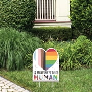 Big Dot of Happiness So Many Ways to Be Human - Outdoor Lawn Sign - Pride Party Yard Sign - 1 Piece