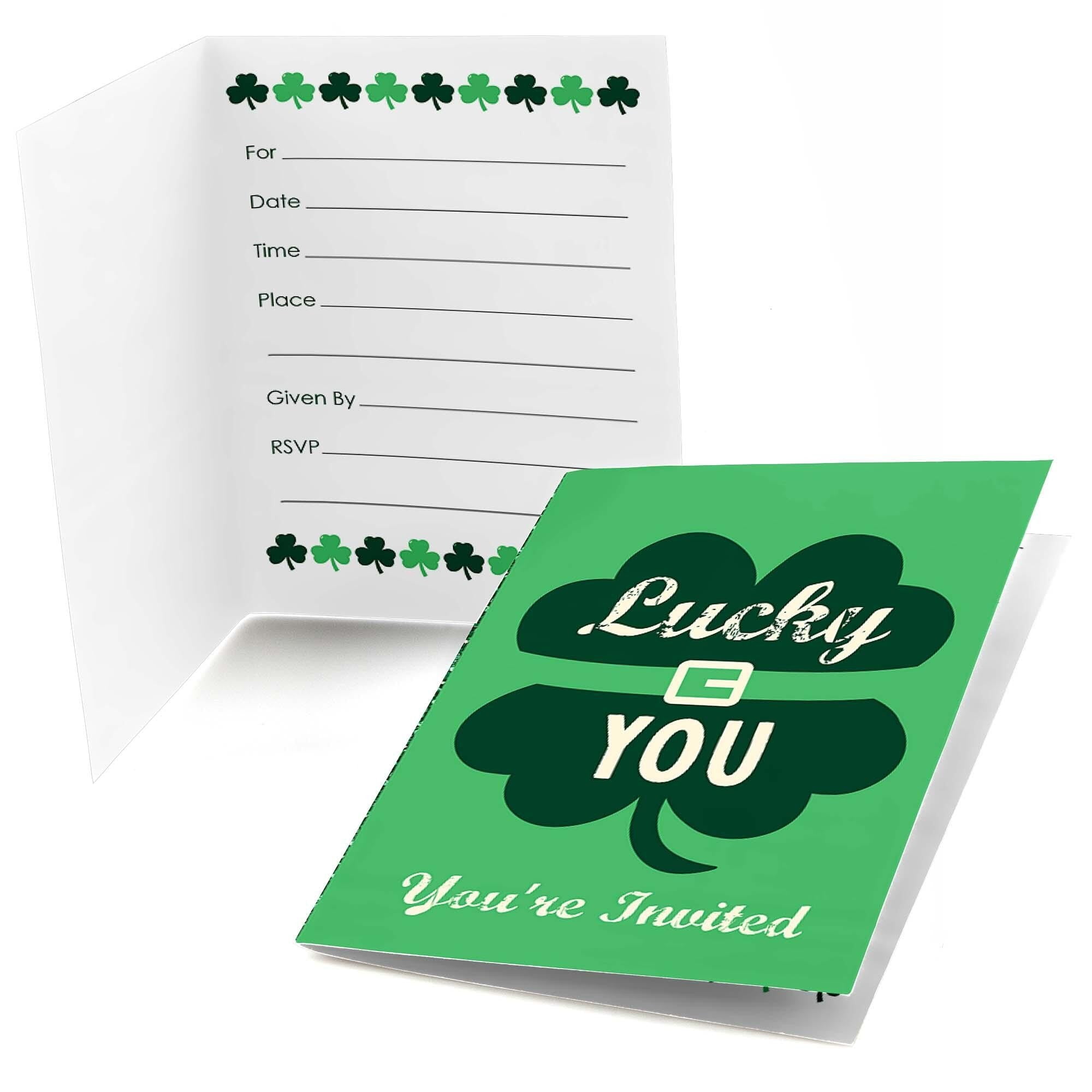 Big Dot of Happiness St. Patrick's Day - Fill In Saint Paddy's Day Party  Invitations (8 count) - Walmart.com, image size:2000x2000