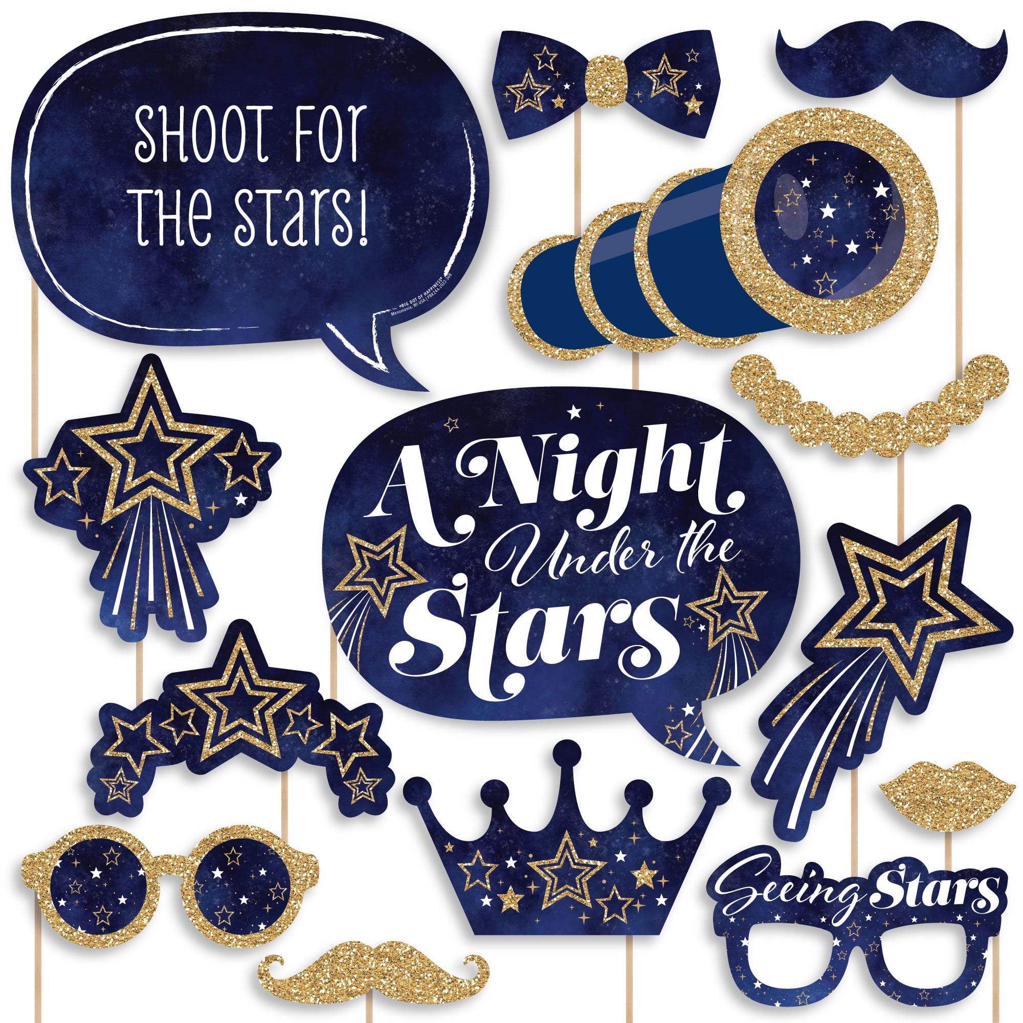 Big Dot of Happiness Starry Skies Gold Celestial Party Photo