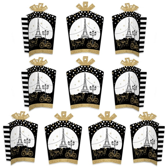 Big Dot of Happiness Stars Over Paris - Table Decorations - Parisian Themed Party Fold and Flare Centerpieces - 10 Count